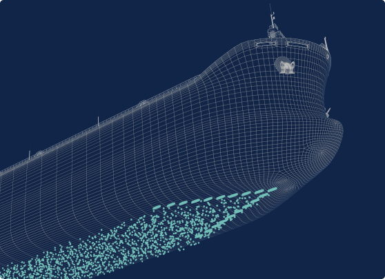 Illustration of an ALS in situ on the bottom of a tanker vessel